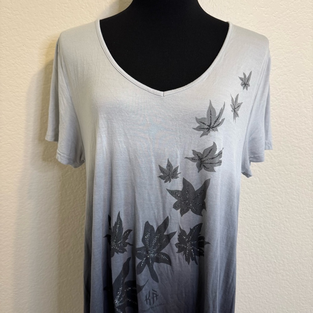 Cirque Du Soleil KA Leaf Print Tunic Top - L - Picture 2 of 9